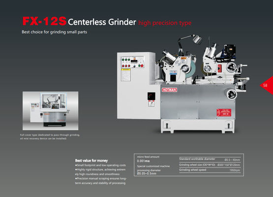 7.5kw Grinding Wheel Motor Power Grinding Machine Centerless con y sistema de lubricación automática de circulación de aceite