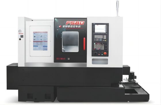 Torno CNC de precisión F580 Corte pesado y servo programable Espindle motorizado con asiento trasero